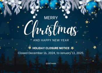 SA Treads – Holiday Closure Notice