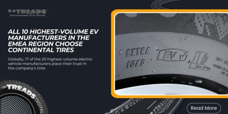 All 10 Highest-volume EV Manufacturers in the EMEA Region Choose Continental Tires